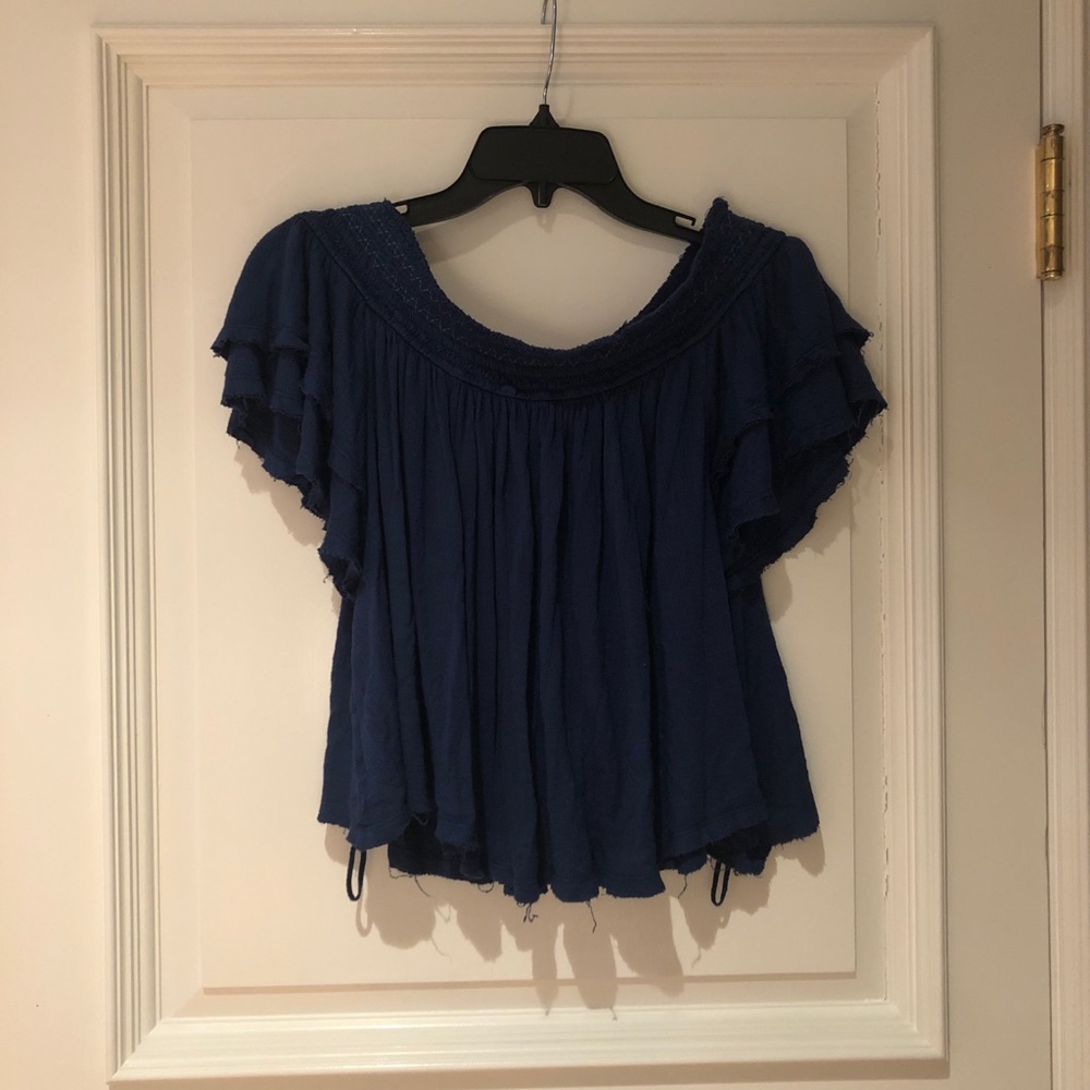 Free people navy blue top